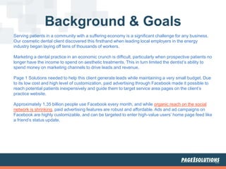 Paid Social Media Ads Case Study: Cosmetic Dentistry Client | PPT