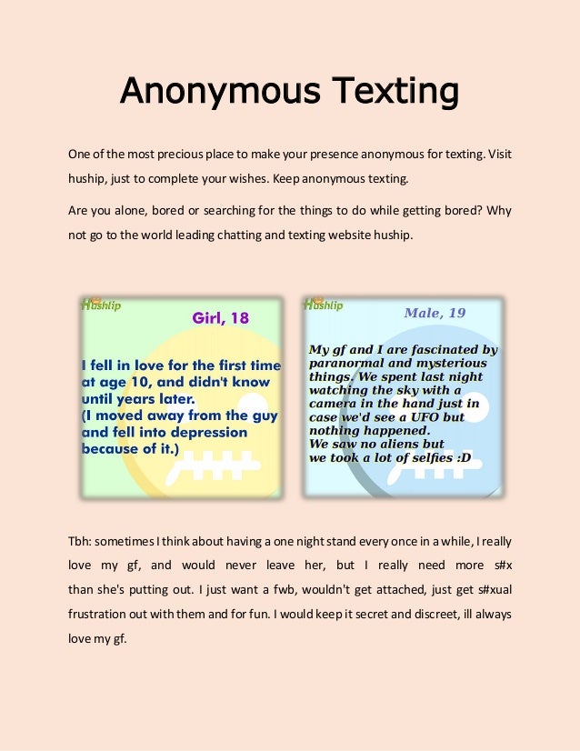 Anonymous texting