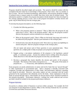 An Operational Plan | PDF