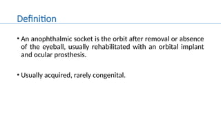 Urbit Socket Anophthalmic Socket.pptx. Tru ffhnnkfdhh | PPTX