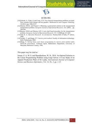 An Optimal Solution To The Linear Programming Problem Using Lingo ...