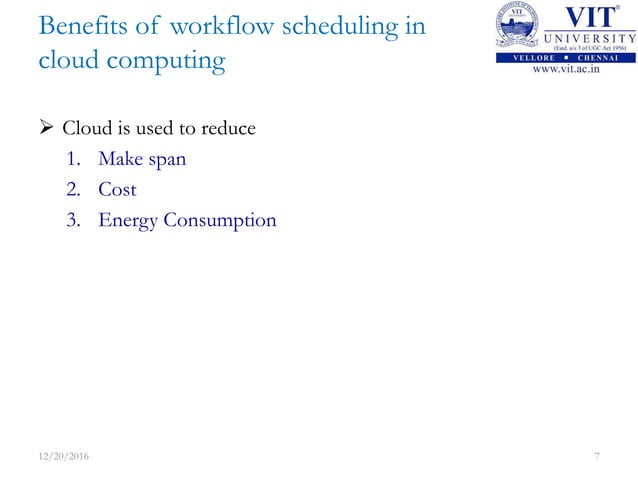 An optimized scientific workflow scheduling in cloud computing | PPTX ...