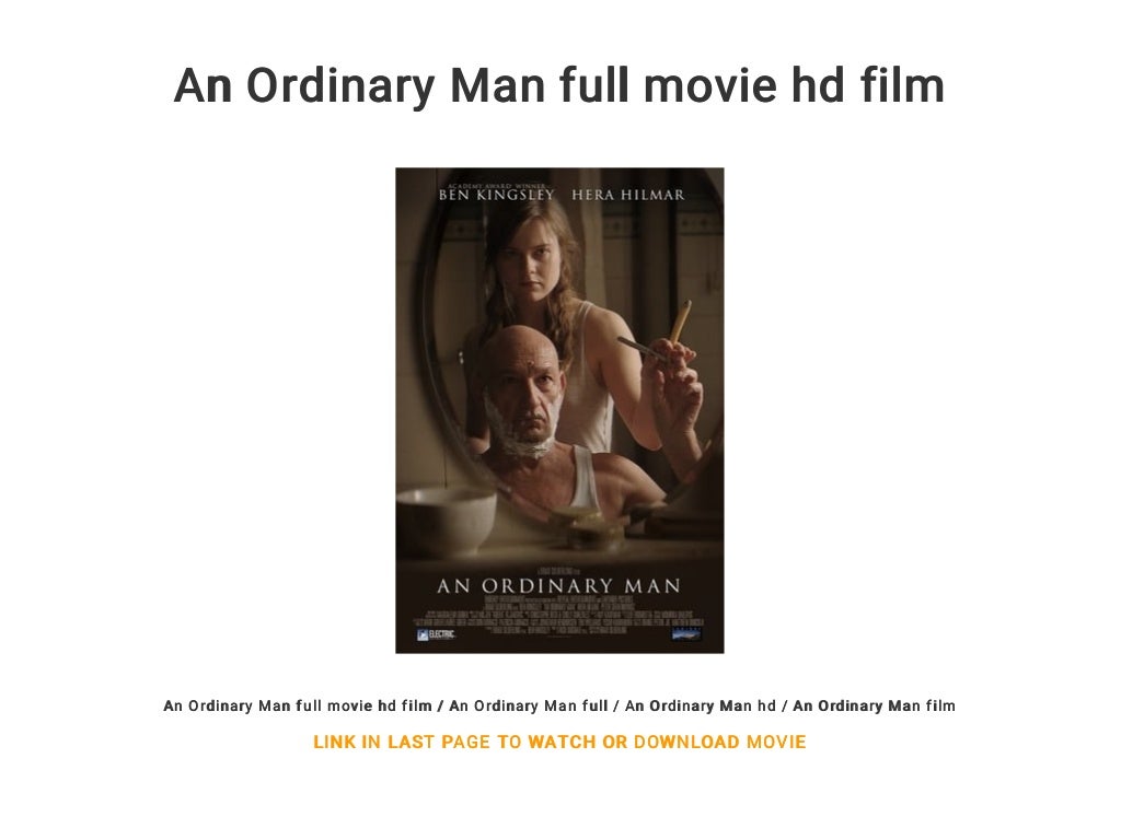 An Ordinary Man full movie hd film