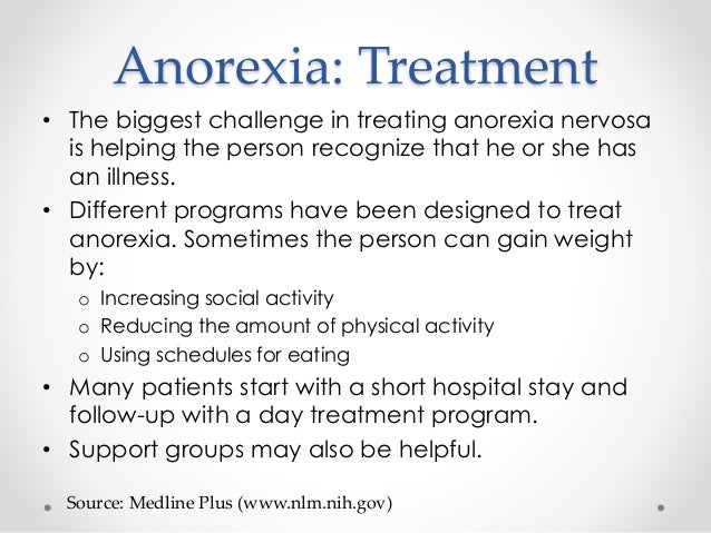when to treat anorexia