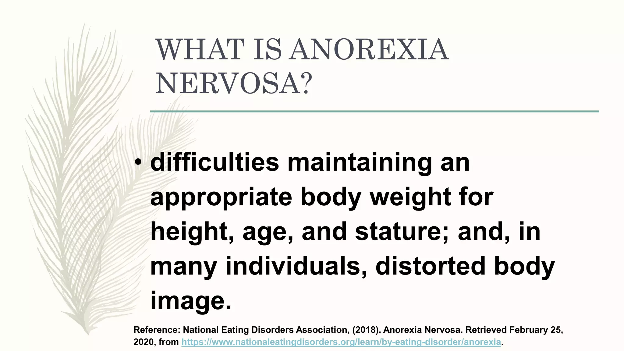 Anorexia Nervosa | PPTX