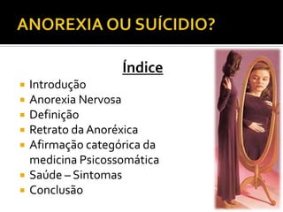 Anorexia Ou SuíCidio