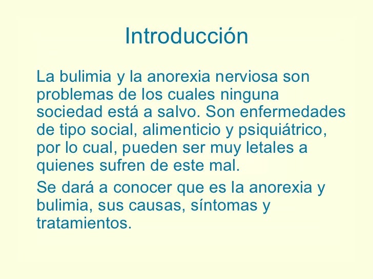 Anorexia Y Bulimia