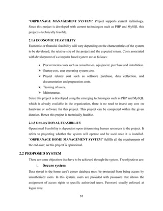 An orphanage home management system eek | PDF