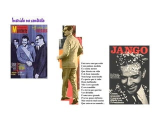 Esta cova em que estás   Com palmos medida   É a conta menor    Que tiraste em vida   É de bom tamanho   Nem largo nem fundo   É a parte que te cabe   Deste latifúndio   Não é cova grande    É cova medida   É a terra que querias   Ver dividida   É uma cova grande   Pra teu pouco defunto   Mas estarás mais ancho   Que estavas no mundo... 