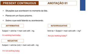 PRESENT CONTINUOUS 8 ANO | PPTX