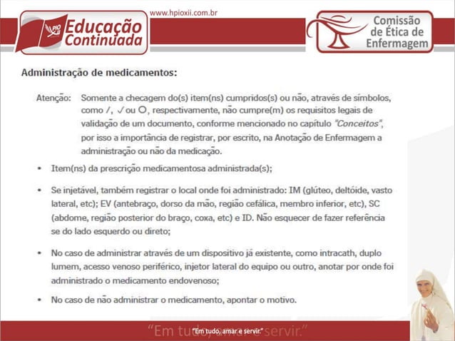 Anotação de enfermagem, admissão e preencimento de impresso | PPTX
