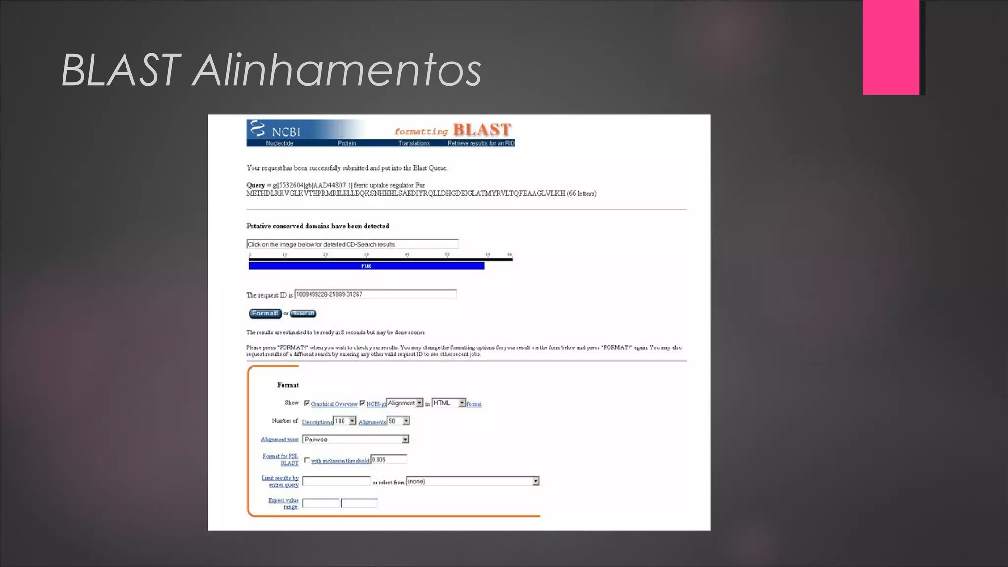 BLAST Alinhamentos
 