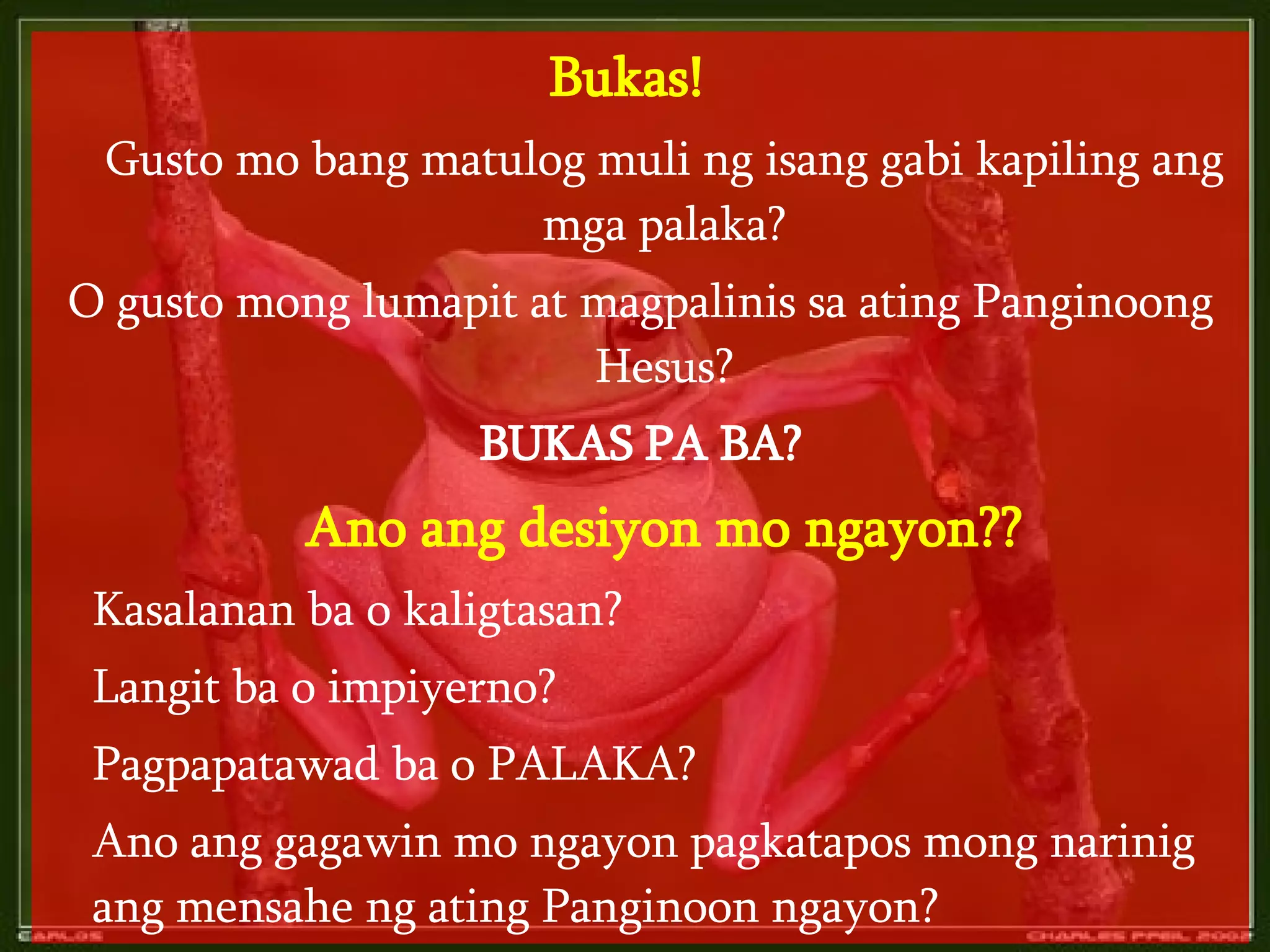 Another Night With The Frogs Tagalog | PPT