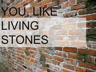 YOU, LIKE
LIVING
STONES
 