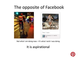The opposite of Facebook




 Not what I am doing now – It’s what I wish I was doing


             It is aspirational
 