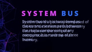 System Bus Version Presentation of system Bus of introduction of computer | PPTX