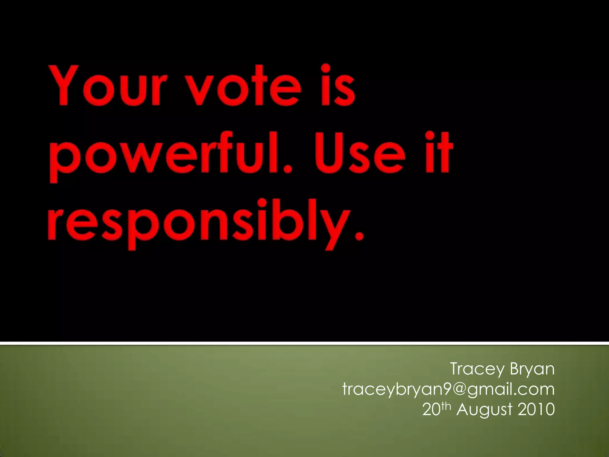 Take-home messages!It isn’t really possible to “waste” your vote, provided you make a valid vote. So vote in the order that’s consistent with your preferences, even if it’s for a minor party.Don’t vote “above the line” for the Senate unless you’re comfortable with the way that your number 1 party will distribute your preferences!