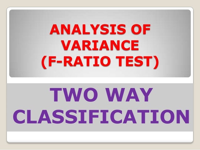 Anova 2 Way Classification