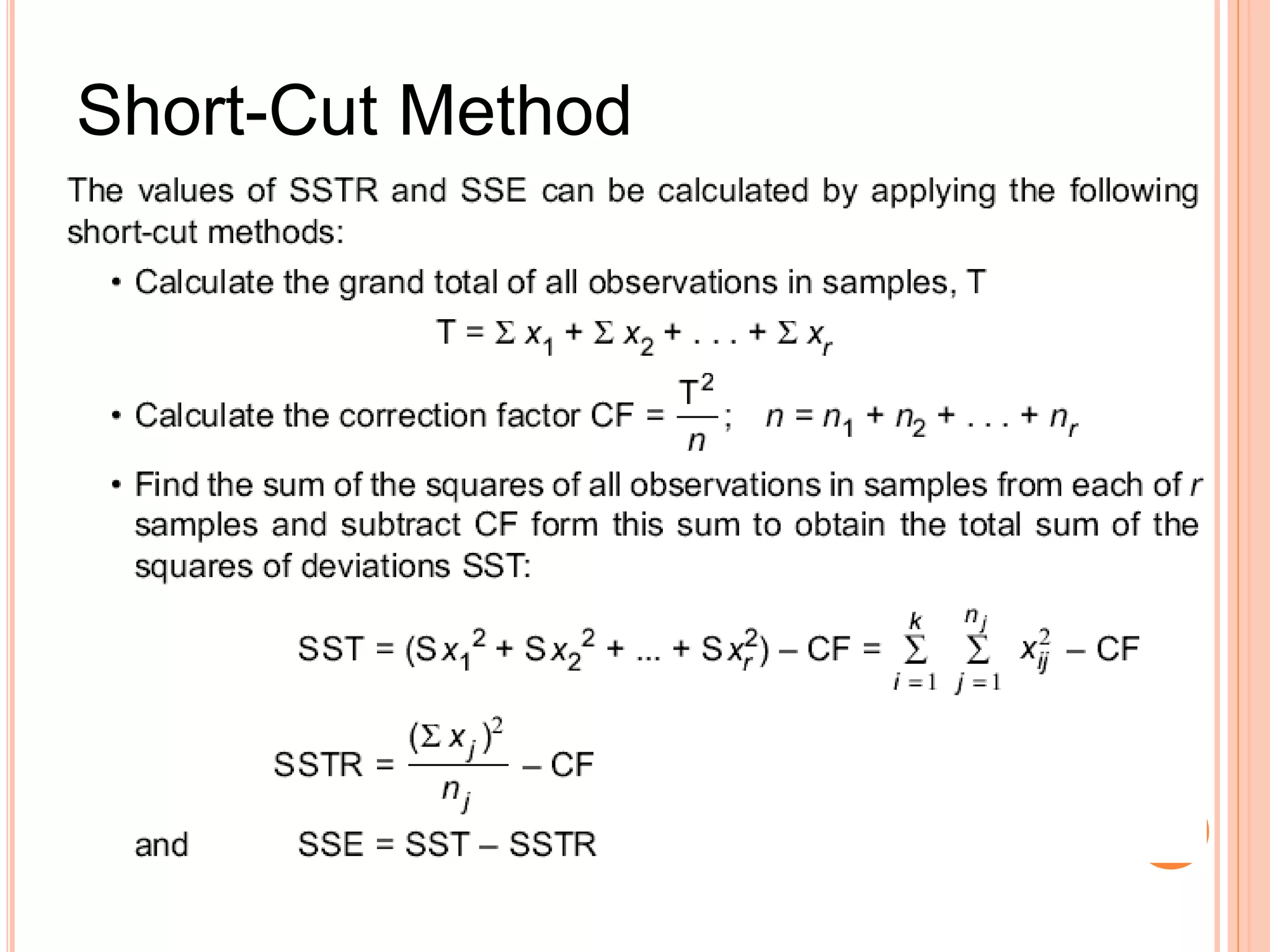 Short-Cut Method
 