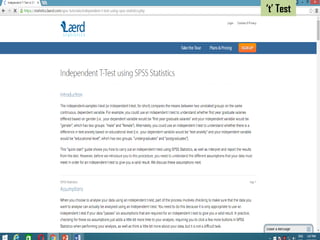 ‘t’ Test
 
