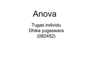 Anova Tugas individu Dhika yugaswara (082452) 