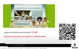    O Brasil é o 5º país com o maior número de conexões à Internet. Nas áreas urbanas, 44% da população está conectada à internetNúmeros da Internet no Brasil1 a cada 3 brasileiros está conectado a internet