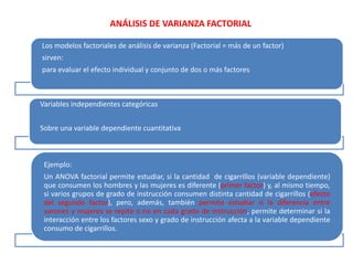 Anova factorial | PPTX