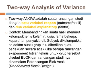 Statistik Industri - Faktorial ANOVA - ANOVA dua arah - two way ANOVA ...