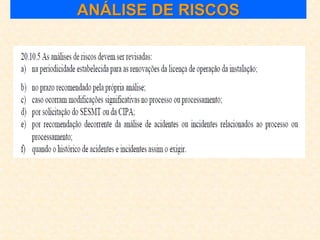 ANÁLISE DE RISCOS
 