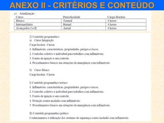 ANEXO II - CRITÉRIOS E CONTEÚDO
 