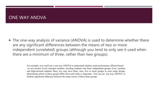 ANOVA (Educational Statistics) | PPT