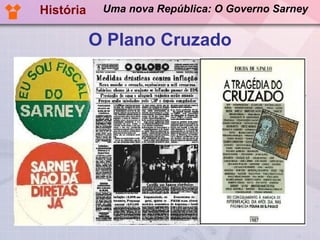 O Plano Cruzado História Uma nova República: O Governo Sarney 