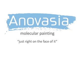 molecular painting
“just right on the face of it”
 