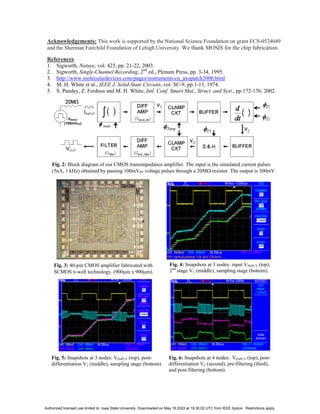 A Novel CMOS Integrated Amplifier for Sensing Single Ion-Channel ...