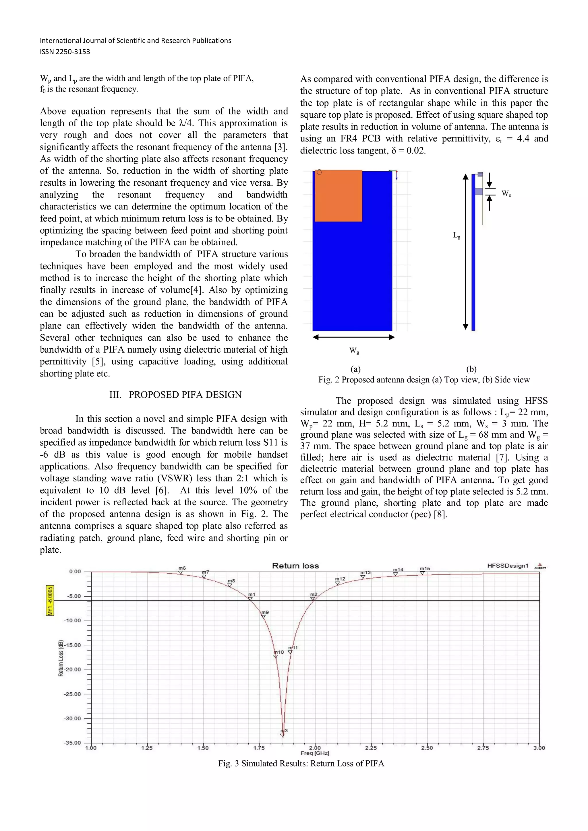 A novel low profile planar inverted f antenna (pifa) for mobile ...