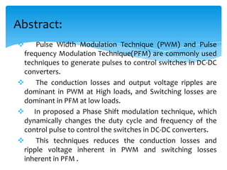 A Novel Pulse Shift Modulation Technique for Controlling | PPT