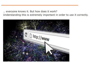 HTML5
• HTML (HyperText Markup Language) is a special
type of computer language called a markup
language designed to specify the content and
structure of web pages (also called documents) in
a portable manner.
• HTML5, now under development, is the emerging
version of HTML.
• HTML enables you to create content that will
render appropriately across the extraordinary
range of devices connected to the Internet—
including smartphones, tablet computers,
notebook computers, desktop computers,
special-purpose devices such as large-screen
displays at concert arenas and sports
stadiums, and more.
 