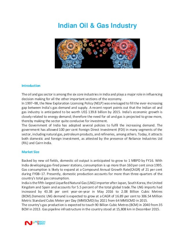 An overview OIl & Gas industry in india i by nortech trinity