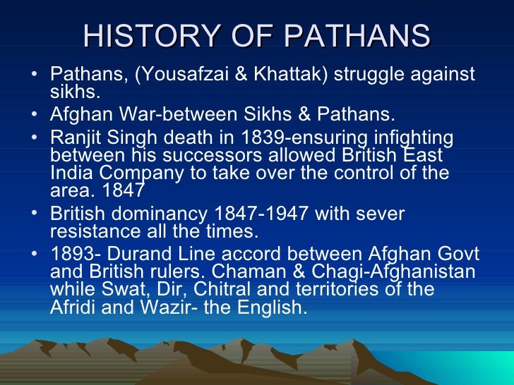 An overview of Pathans' Society