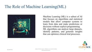 AI & ML in Clinical Trials: An Overview | PPTX
