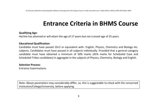 An Overview of Bachelor of Homoeopathic Medicine and Surgery (B.H.M.S ...