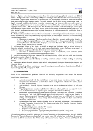 An overview of digitization project in university libraries in nigeria ...