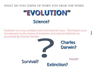 Very Evolution An overview of evolution Concept of Darwin.ppt