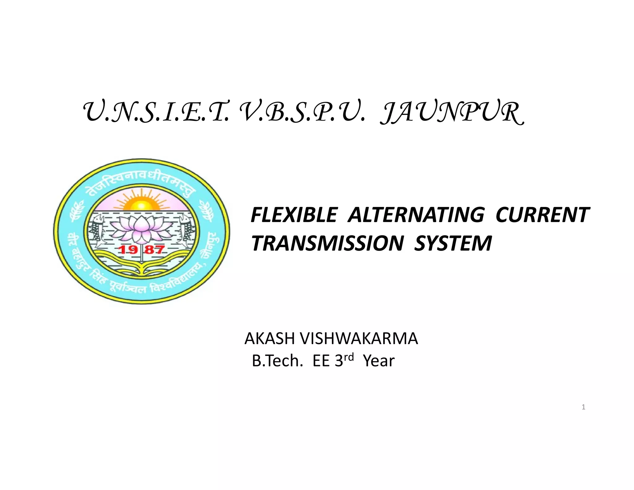 An overview of FACTS devices PPT