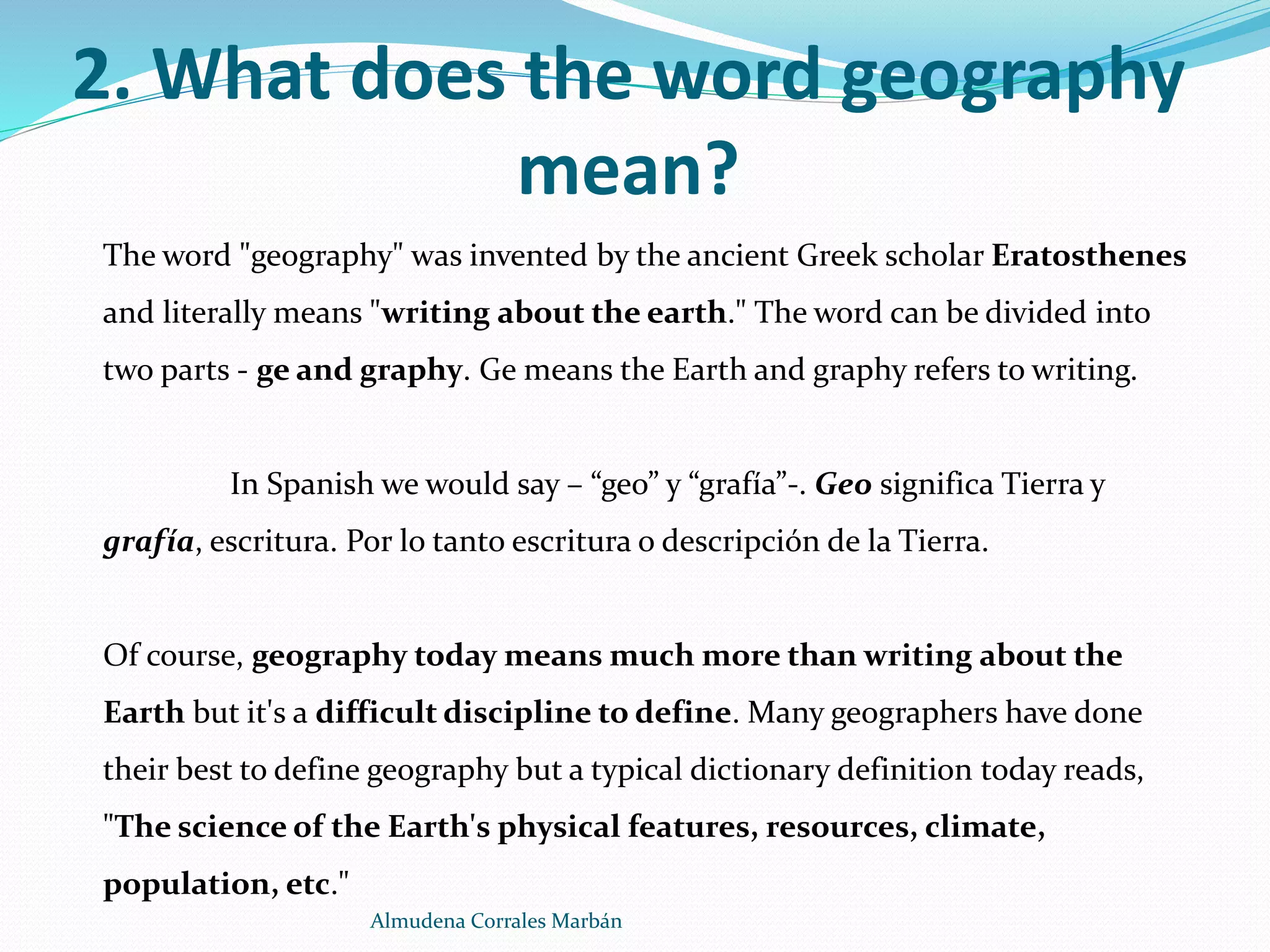 An overview of geography year2 | PPT