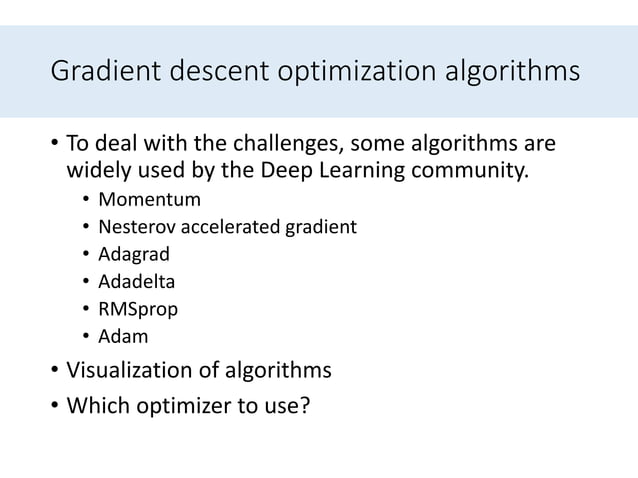 An overview of gradient descent optimization algorithms | PPT