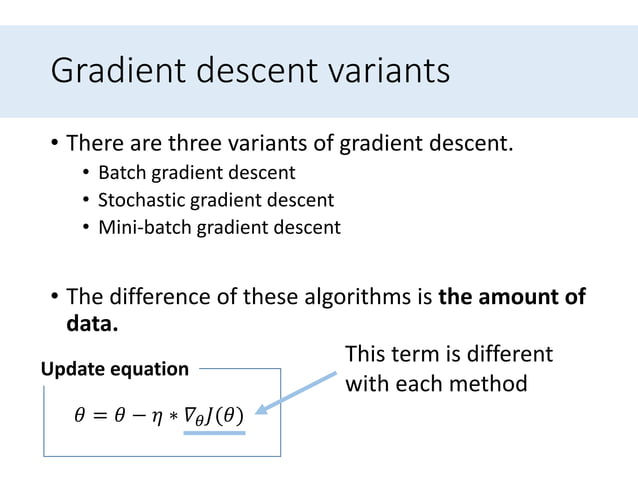 An overview of gradient descent optimization algorithms | PPTX ...