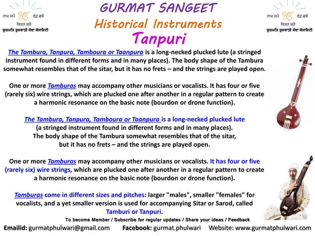 An overview of historical instruments in gurmat sangeet ver.1 | PPSX