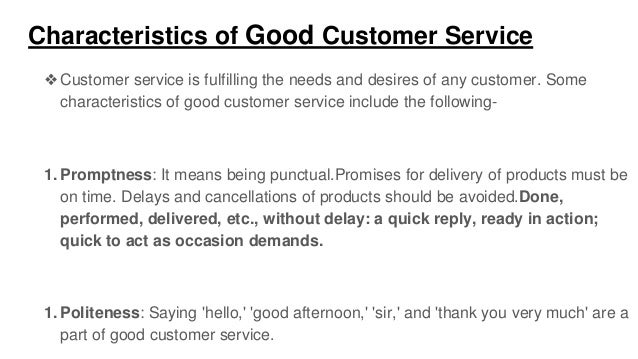 an overview of microsoft customer service characteristics of good customer service