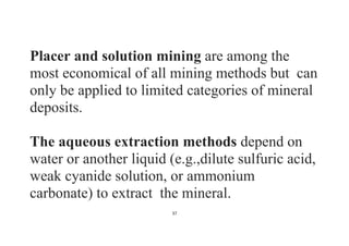 An overview of mining methods | PDF